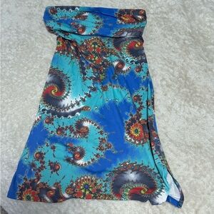 Hot Kiss Blue and Black Swirl Swim Cover-Up